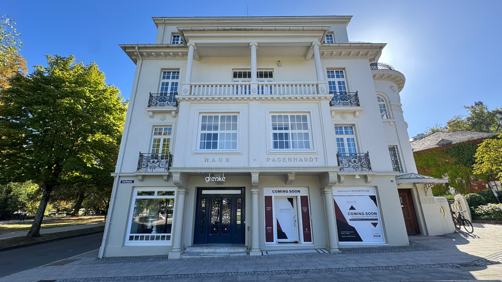 Haus Pagenhardt – Standort des AUGUSTA Showrooms in Baden-Baden